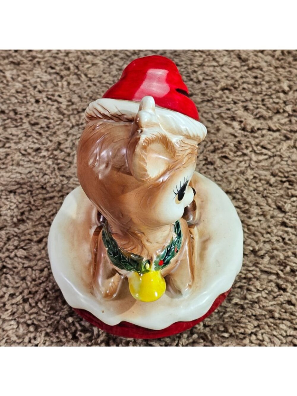 Vintage Berman & Anderson Japan Christmas Reindeer Music Box 1972 Works - Picture 11 of 14